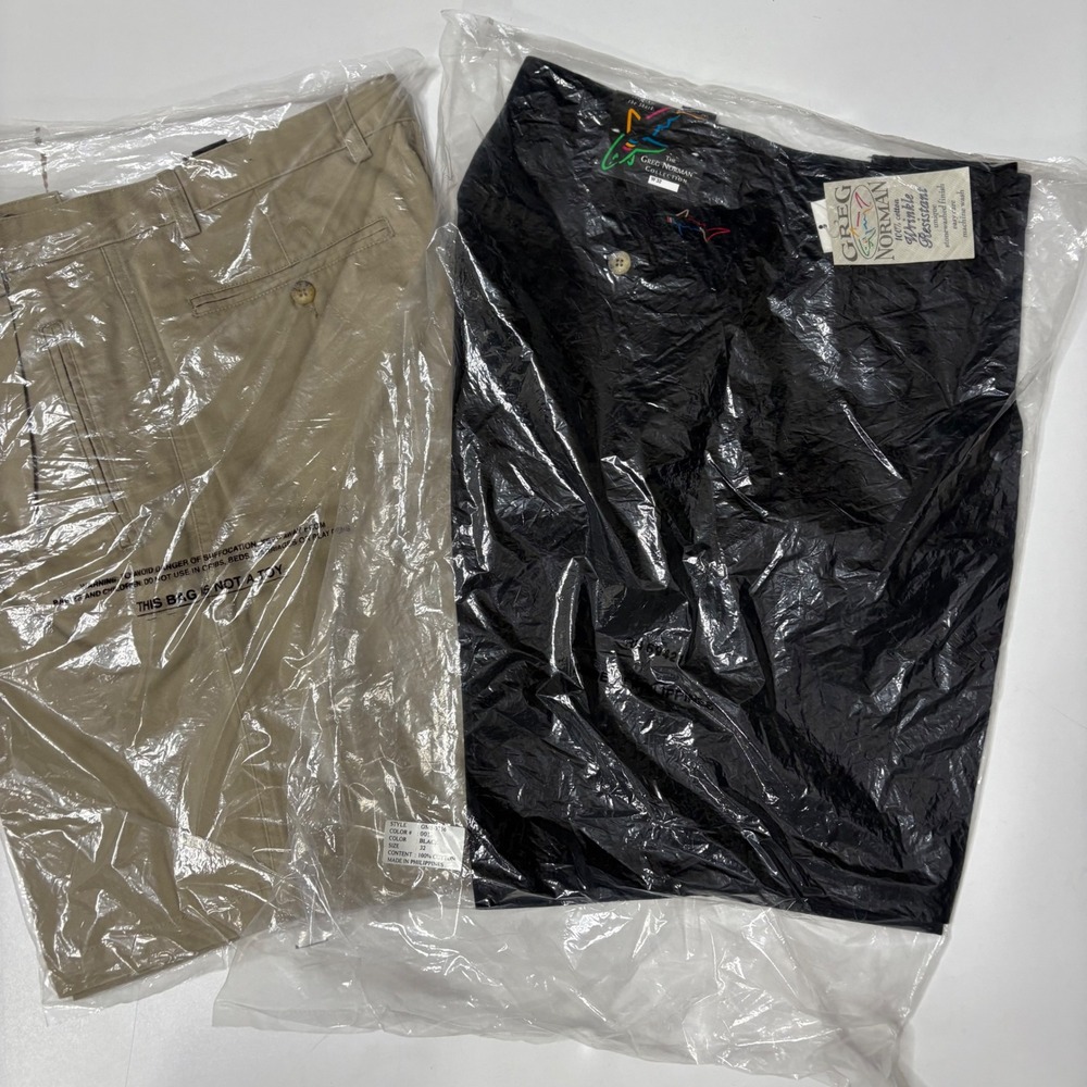 Greg Norman  Fundamental Cotton Wrinkle Resistant Shorts W32 New set of 2